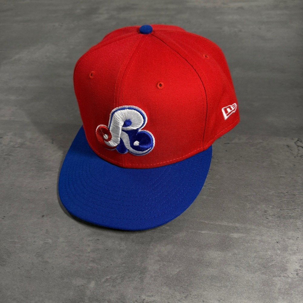 Hat Club Rockford Montreal Expos New Era Cap 8 Blue Red White RARE 59Fifty